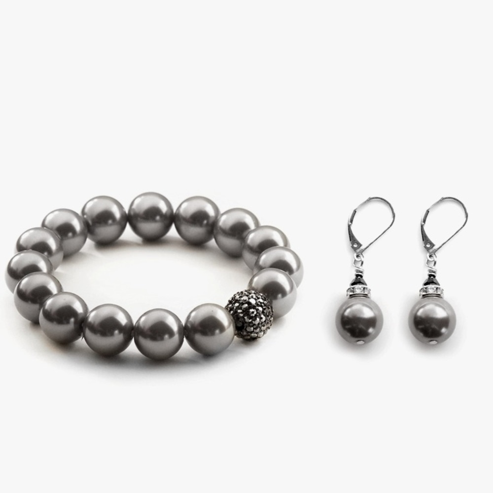 Glass Cape Cod Bracelet and Earring Set